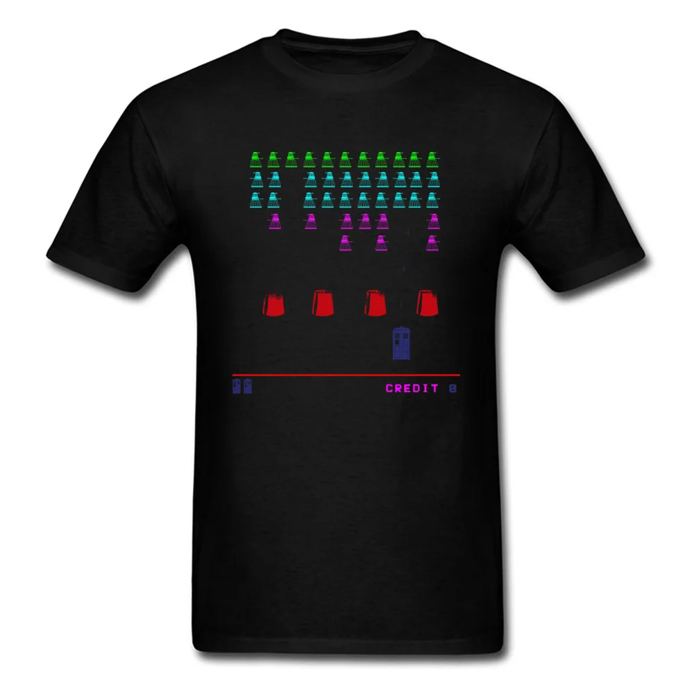

Newest Men T-shirts Time And Space Invaders Tshirt Cotton Fabric Group Short Sleeve Tops T Shirt Discount Funny T Shirts Black