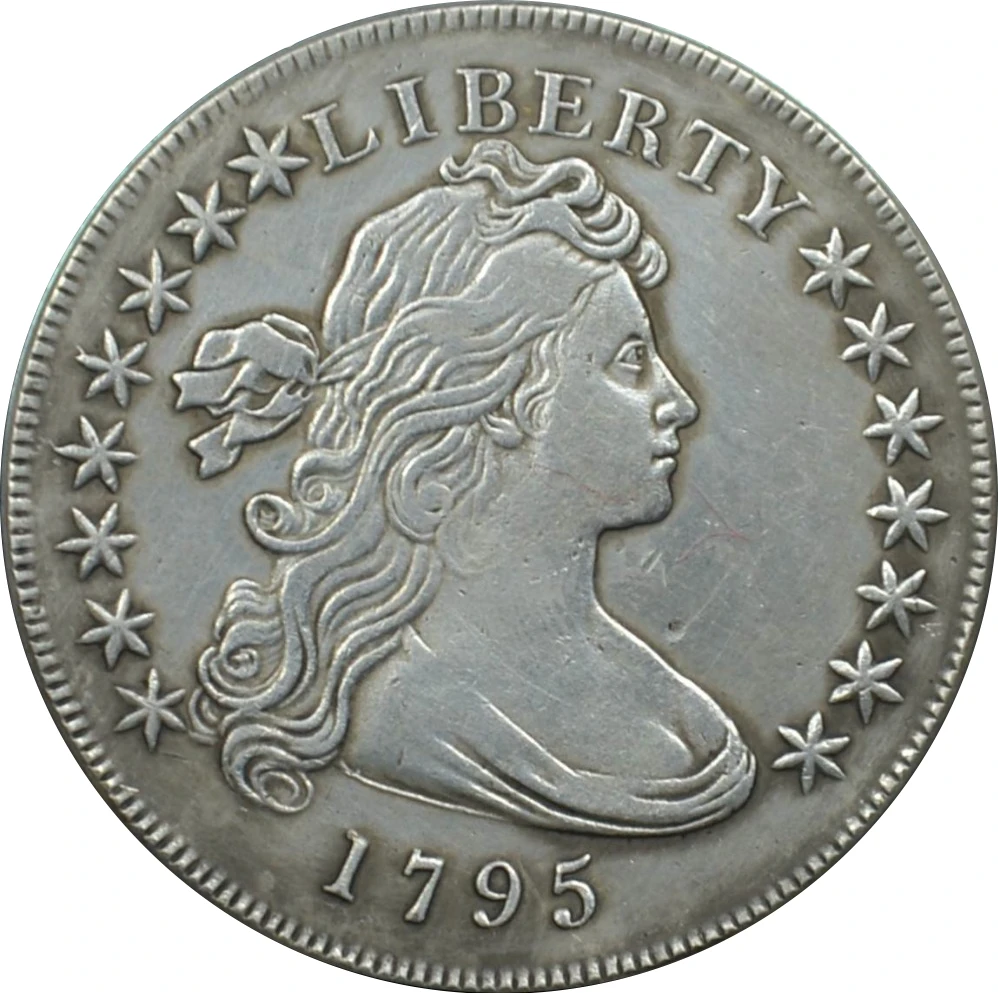 

1795 United States Brass Silver Plated Liberty Dollar Copy Coins/High Quality /Can Choose Any Year Lettered Edge