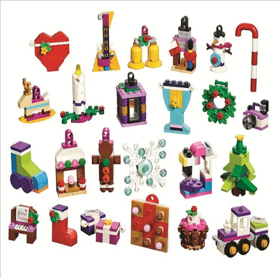 

500Pcs Friends For Girl The Winter Village Advent Calender Model Building Bricks Blocks Toys For Children Compatible With Legoed