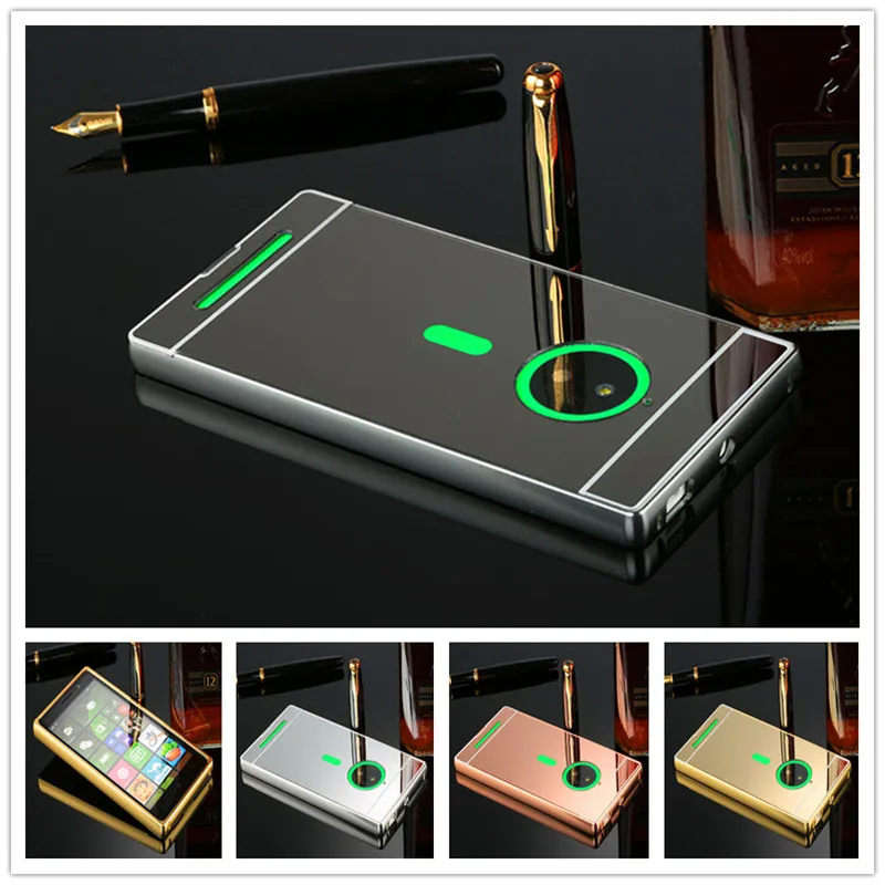 Зеркальный чехол для Nokia Lumia 830 металлическая алюминиевая рамка с задней крышкой