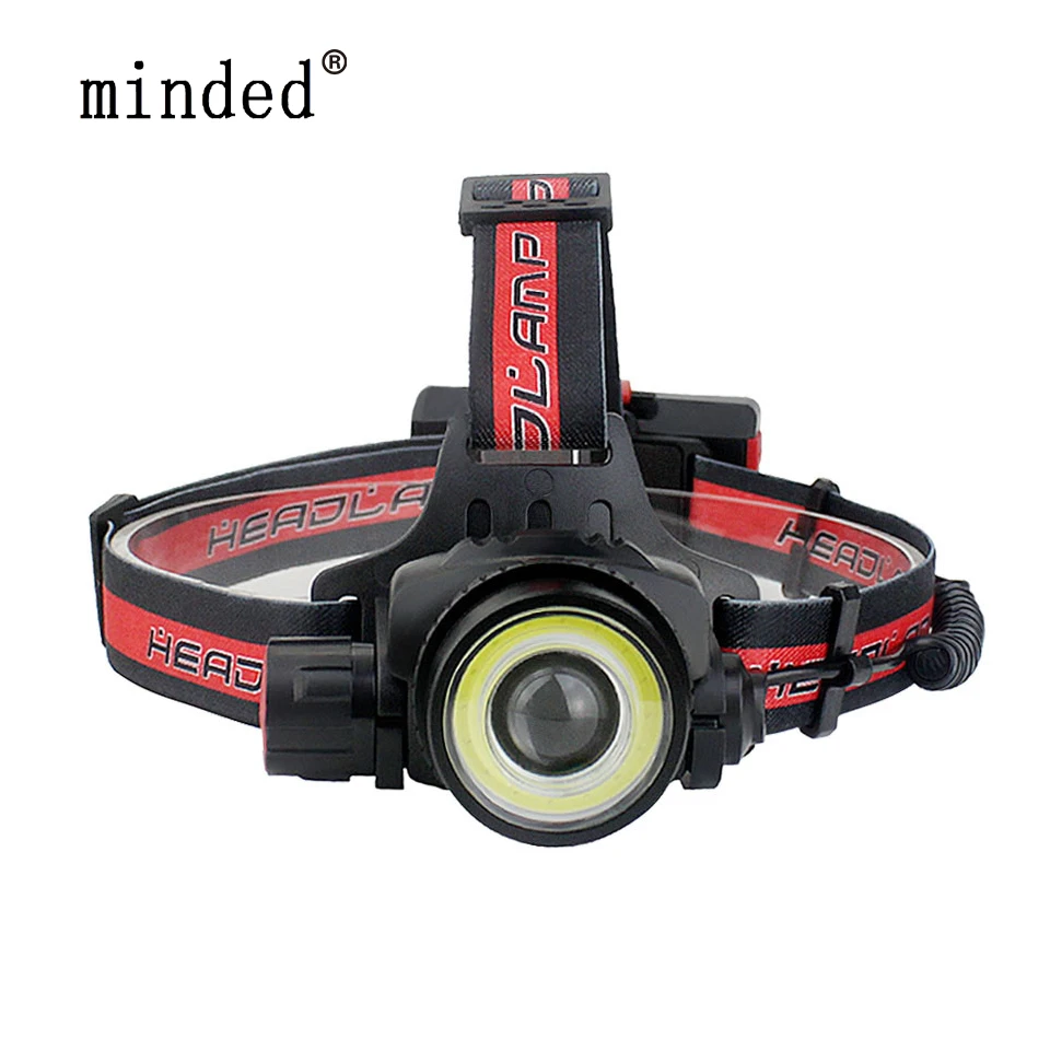 

XML T6 + COB Ultra Bright Head Torch Flashlight Zoom Head Lamp USB Rechargeable 18650 Led Headlamp For Hunting Fishing Outdoor