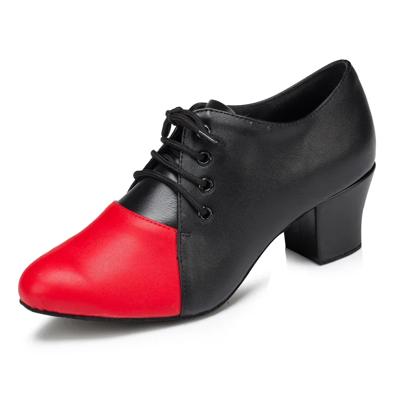High Quality Lace Up Ladies Women Tango Salsa Ballroom Latin Dance Shoes with Suede Sole 2 Inch Heels