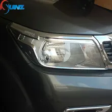 ABS car chrome strips for nissan navara np300 accessories head light covers trim for nissan navara np300 2014-2016 car styling