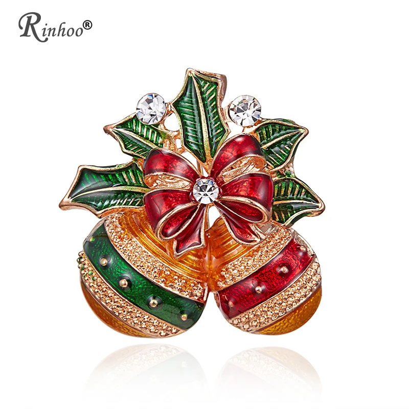 

RINHOO Fashion Brooch Pin Christmas Fruit Bell Shoes Brooches Pins Vintage Collar Xmas Accessories Jewelry Brooch For Women