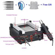 KADA 853A 600 Вт SMD паяльная станция предварительного нагрева разогрева инфракрасных лучей пистолет горячего воздуха