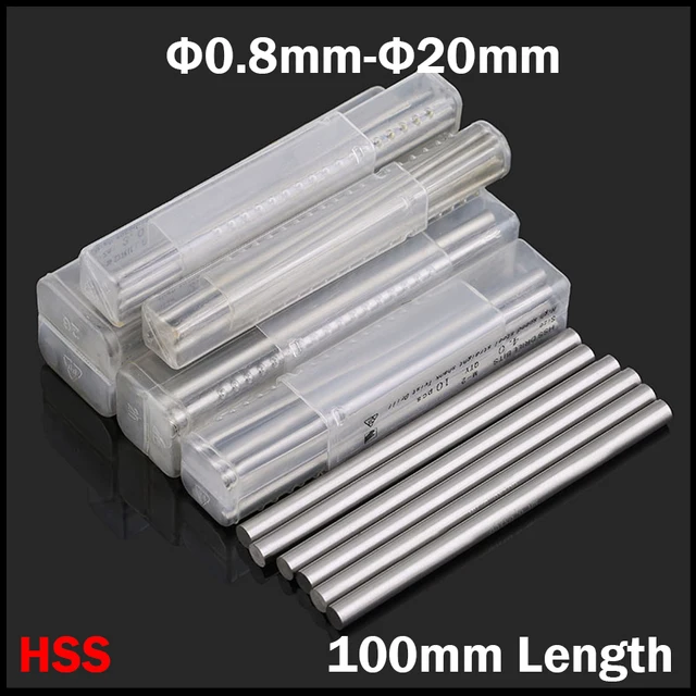 16.5mm 17mm 17.5mm 18mm 18.5mm OD 100mm Length HSS Jobber Drill Bit Boring Round Shank CNC Fly Cutter Turning Lathe Tool Bar Rod