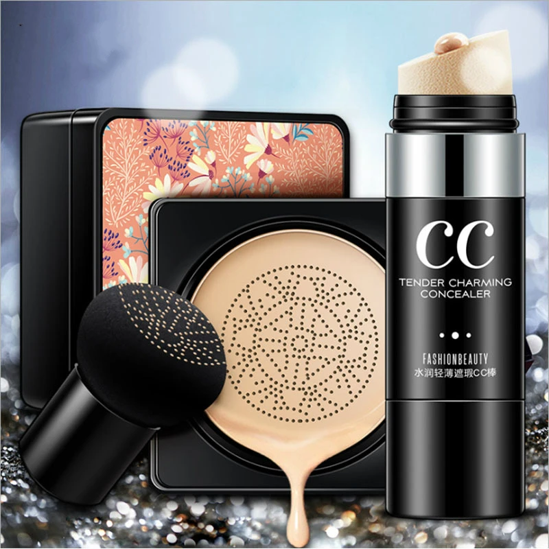 

Concealer CC Cream Stick Small Mushroom Air Cushion Brighten Skin Color Moisturizing Waterproof Hydrating Lasting