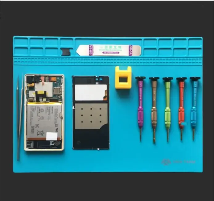 Heat-resistant Soldering Mat Silicone Heat Gun BGA Soldering Station Insulation Pad Repair Tools Maintenance Platform Desk Mat silicone heat resistant mat orange