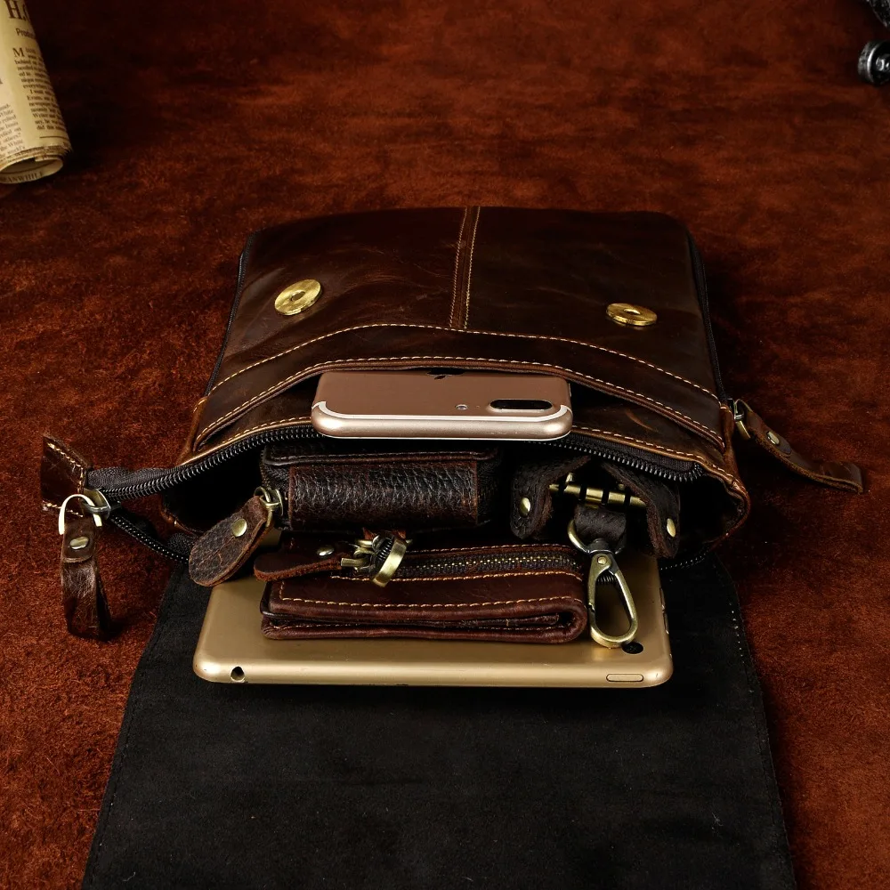 Сумка мессенджер из натуральной кожи для мужчин 8713 c|waist phone pouch|waist belt packbelt pack |