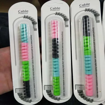 

Antirr 4PCS Silicone Winding Clips USB Data Cable Protector Cables Protection Winder for i Phone Wire Winding Tool