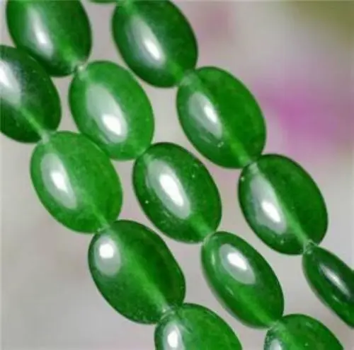 13X18 мм Natural green EMERALD oval Loose strand 15 &quotоптовая Изысканные женская Мода хороший Шарик