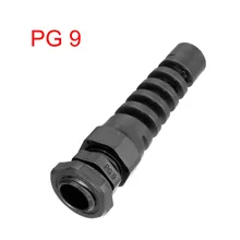 Uxcell 12 шт. Водонепроницаемый PG9 кабельный сальник с натяжения черный пластиковый кабельный ввод для 4 мм-8 мм кабель M9 нить