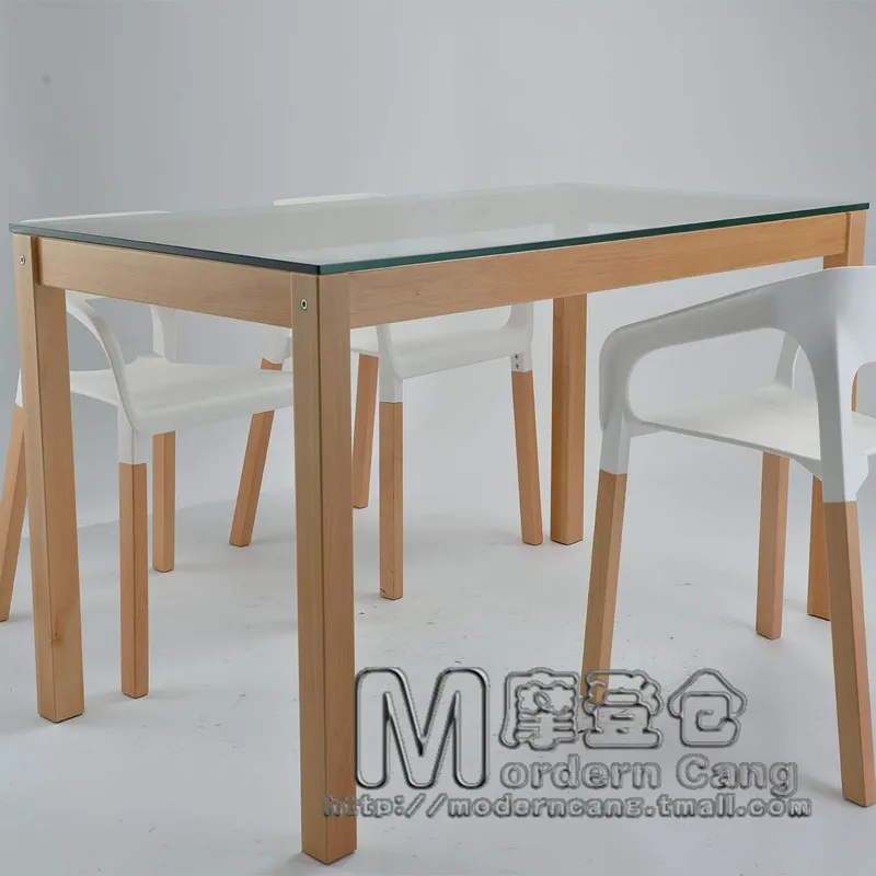 Moderna almacén de madera mesa de comedor mesa de comedor cristal ... Moderna almacén de madera mesa de comedor mesa de comedor cristal ...