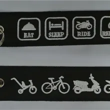 Eat Sleep Ride Повторите индивидуальный вышитый брелок
