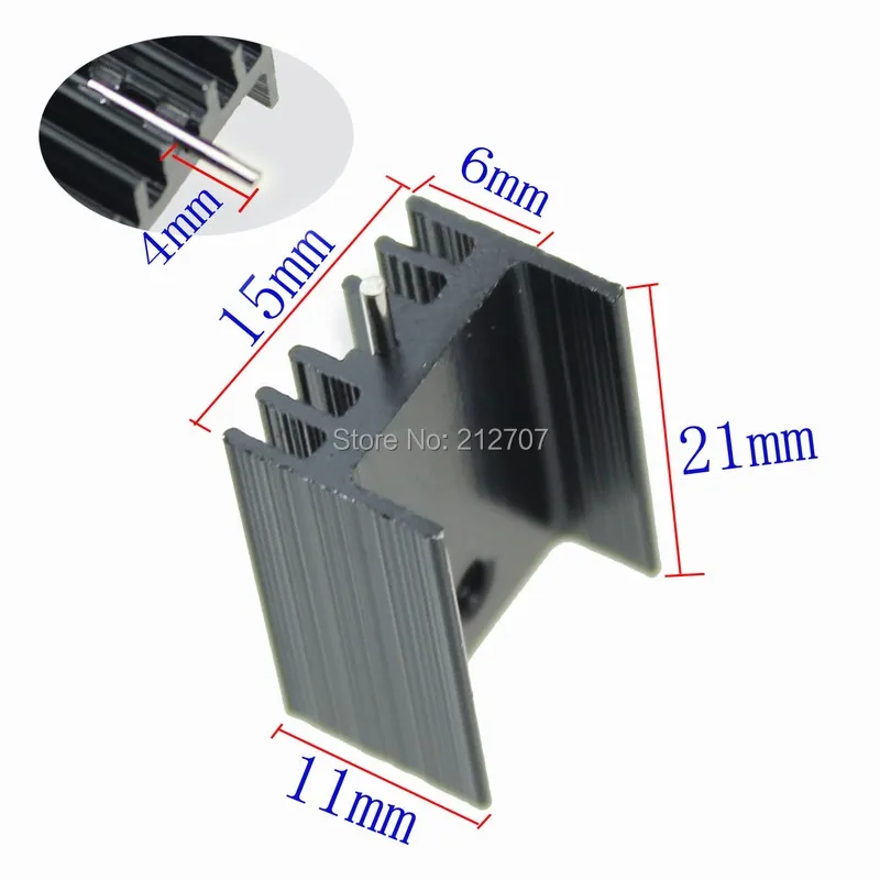 100 шт./лот Gdstime 21x15x11 мм, Фурнитура для бижутерии, охлаждение; алюминий теплоотвод для того, чтобы-220 TO220 радиаторы