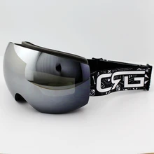 Серебряный Объектив черная Рамки бренд лыжные очки двойной UV400 Анти-туман большой Лыжная маска Очки Лыжный Спорт Для мужчин Для женщин снег сноуборд очки