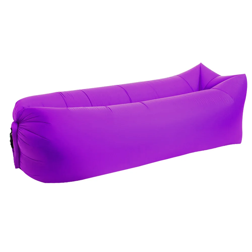Новейший дизайн спальный мешок ленивый мешок надувной диван ленивый диван пляжная кровать надувной диван шезлонг мешок надувной матрас - Цвет: Square Purple