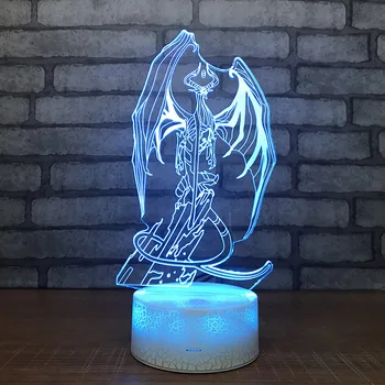 

Bone Dragon 3D 7 Color Lamp Visual Led Night Lights For Kids Touch Usb Table Lampara Lampe