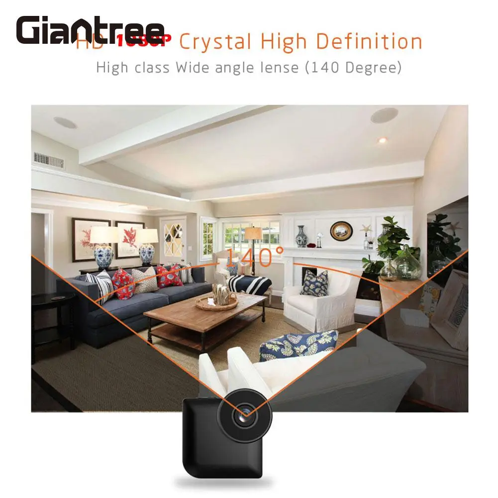 

HD Wifi Camera Night Vision Home Security Mini Wifi IP Camera 140 Degree DVR DV Wireless Wifi Camera Baby Monitor 1080P HD