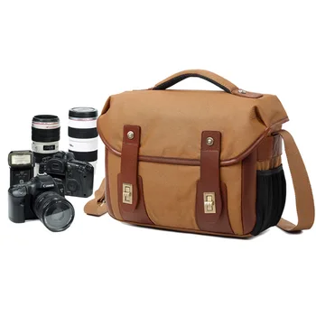 

2018 New Waterproof Retro SLR Camera Bag Fashion Canvas Handbag Men's Shoulder Crossbody Bags