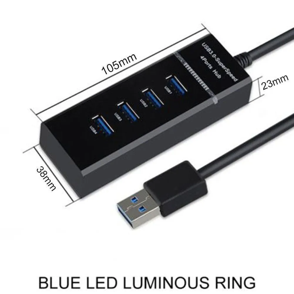 4 порта USB 3,0 мульти концентратор разветвитель расширения Настольный ПК адаптер Высокая скорость LN LAMG0017 высокое качество