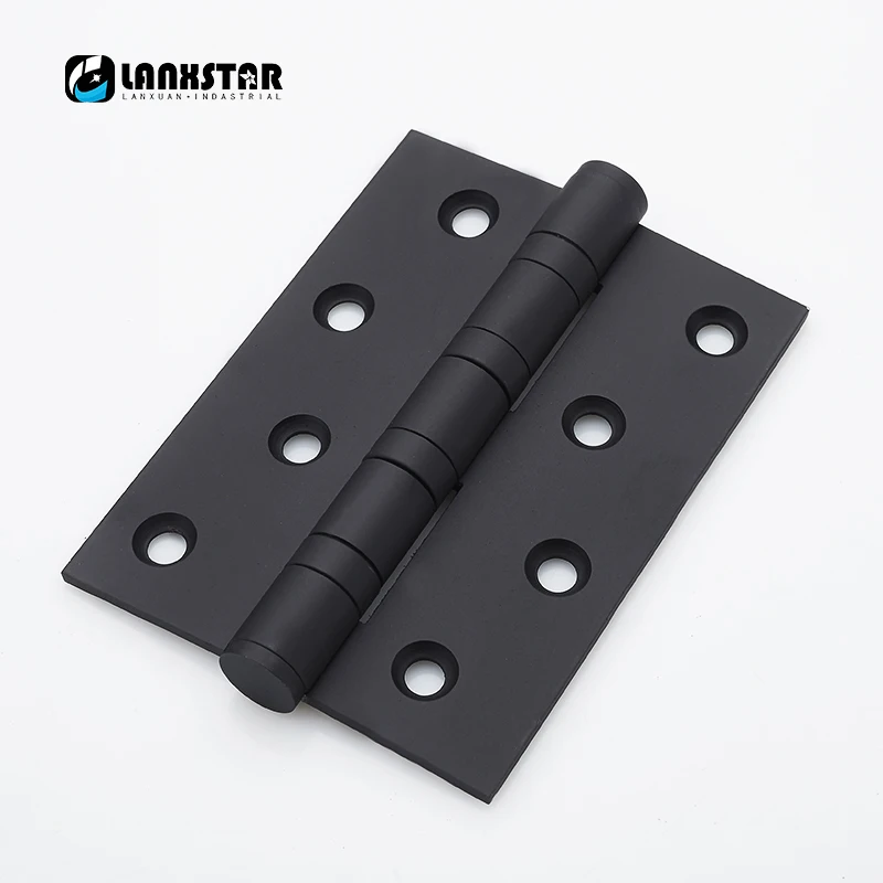 LANXSTAR Black Color Stainless Steel Mute Bearing Flat Open 4x3 inch 3