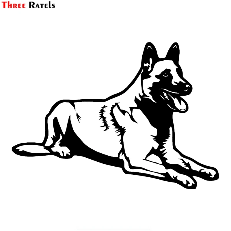 

Three Ratels LBH189# 15x10cm german shepherd dog car sticker funny car stickers styling removable decal