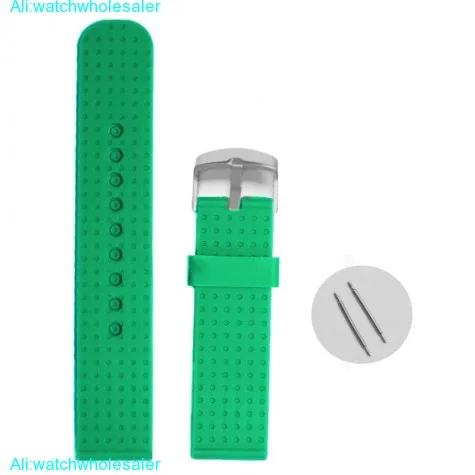 22mm Light Cyan Color Silicone Jelly Rubber Ladies Watch Band Straps WB1053P22JB