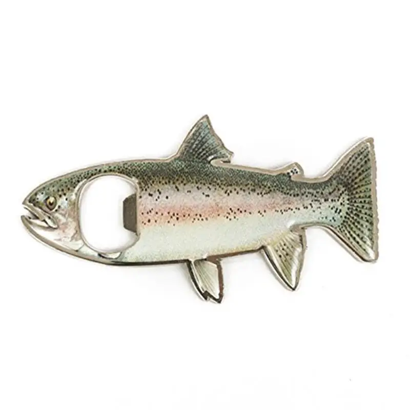 

Rainbow Stainless Steel Trout Fish Bottle Opener Fridge Magnet