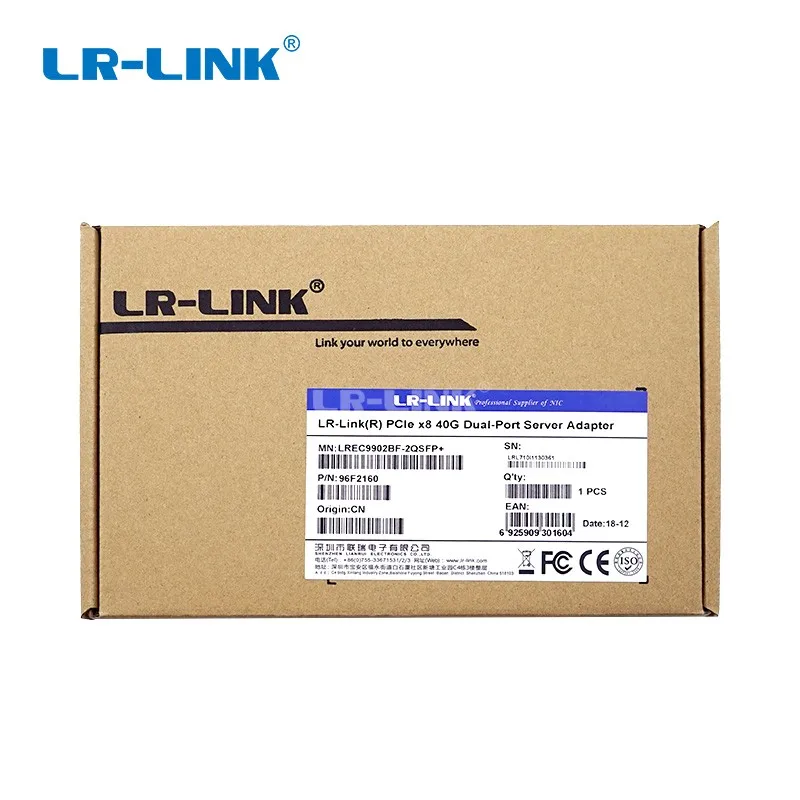Сетевая карта LR LINK 9902BF 2QSFP + 40 ГБ NIC PCI Express оптоволоконный адаптер сервера e с двумя