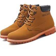 Мужские ботинки из искусственной замши Мужская Уличная обувь на весну-осень-зиму ботильоны мужская зимняя обувь рабочие повседневные мотоциклетные ботинки