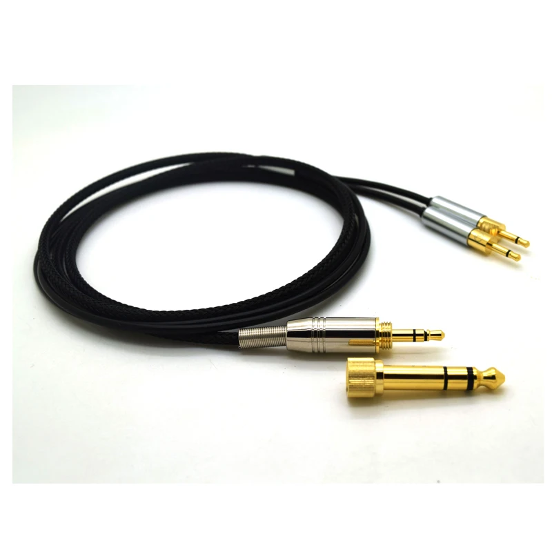 1.8m black Кабель для Sennheiser наушники HD700 HD 700 Наушники Замена аудиокабеля шнуры 3,5 мм до 6,35 мм Jack - Цвет: 1.8m black