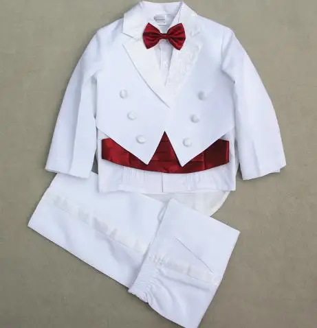 

Formal child suits for boys European and American style black/white child suit for boys wedding suits for boys party clot