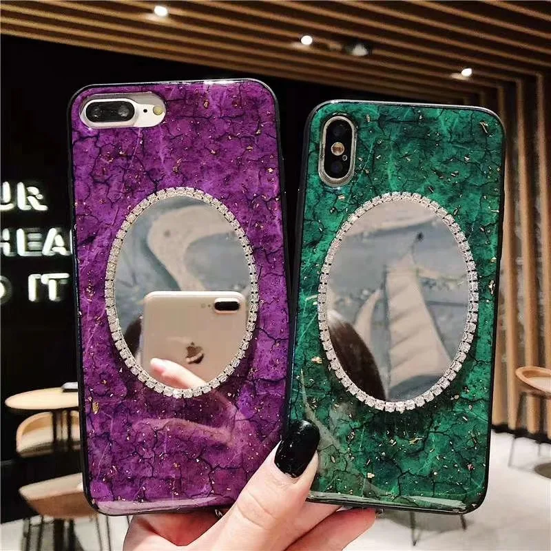 Aliexpress.com : Buy Luxury cute marble makeup mirror ...