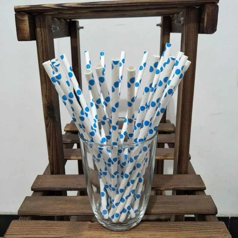 25 шт./лот Blue Stripe Dot звезда Смешанная на день рождения Свадебная вечеринка