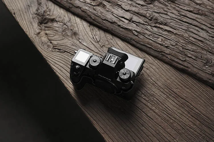 Mr. камень из натуральной кожи Камера чехол для Fujifilm XH1 X-H1 ручной работы Камера половина тела Нижняя крышка