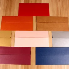 50 шт./партия, 110*220 мм, крафт-жемчужный свет, 5 цветов в западном стиле, конверт, квадратная открытка с конвертами