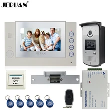 JERUAN Home Wired 7“ TFT video door phone Record intercom system kit 700TVL RFID Access IR Night Vision Camera 8GB SD Card