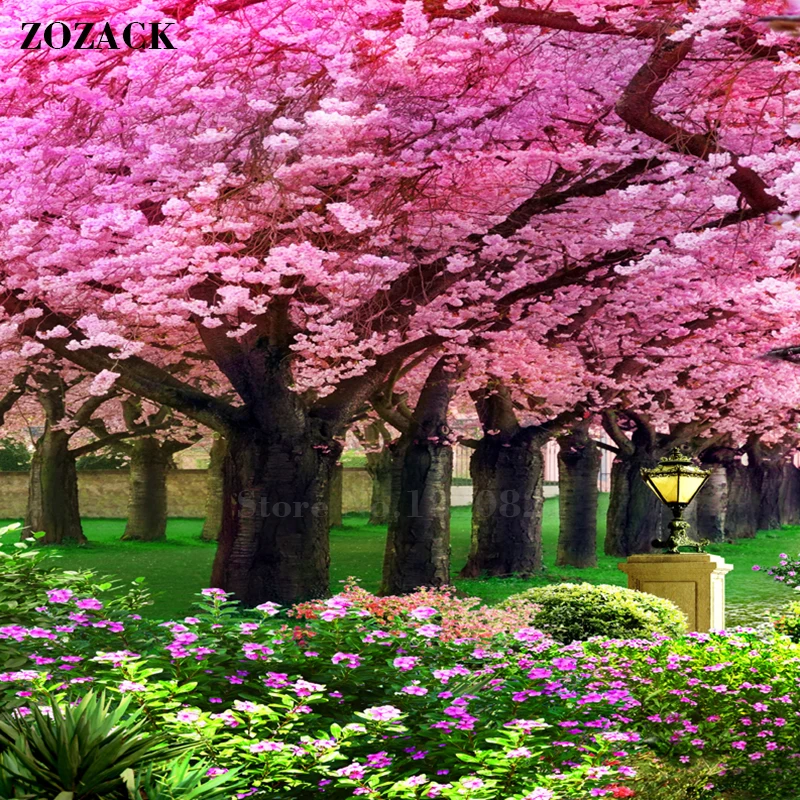 DMC chinese cross stitch kits Cherry blossom garden Pattern printed on the embroidered cloth counted embroidery sets needlework cross stitch kit