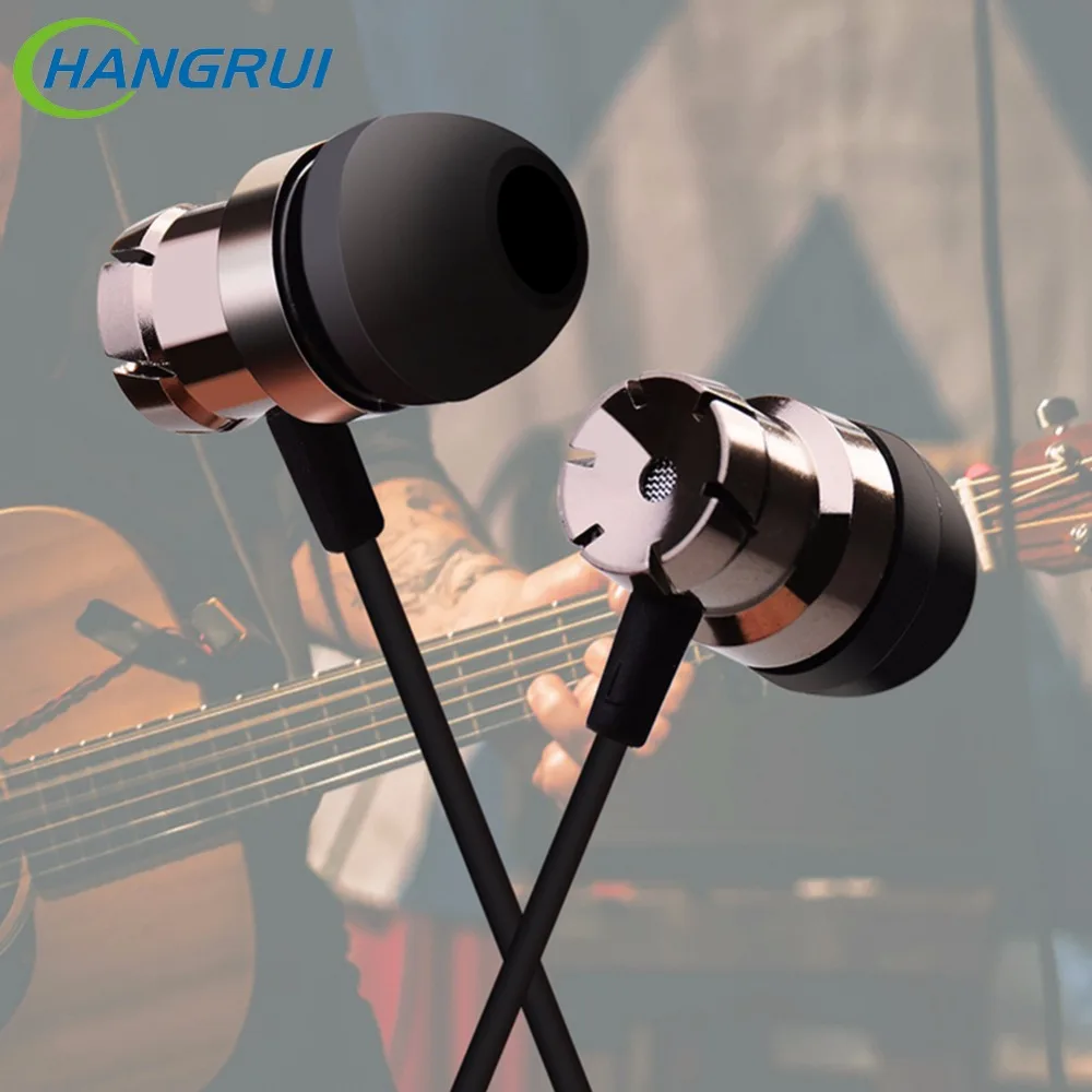 Hangrui 3,5 мм наушники с микрофоном handfree наушники стерео бас наушники шумоизоляция для xiaomi iphone samsung auriculares