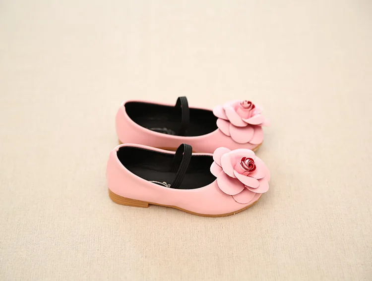 AFDSWG/детская кожаная обувь из искусственной кожи, модная обувь с цветами для девочек, красная школьная обувь для детей, черная детская обувь