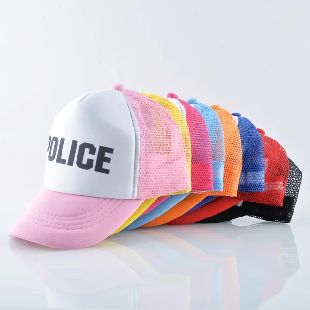 TQMSMY Police Summer Casual Cap Kid's Baseball Hat Children Visor Cap Boy Snap Back Hats for Girls Mesh Baseball Hats TMA35 2