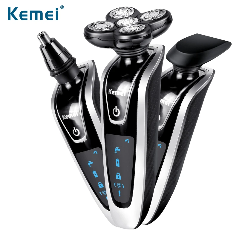 Kemei KM 5886 3 в 1 многофункциональная электробритва перезаряжаемая 5D плавающая