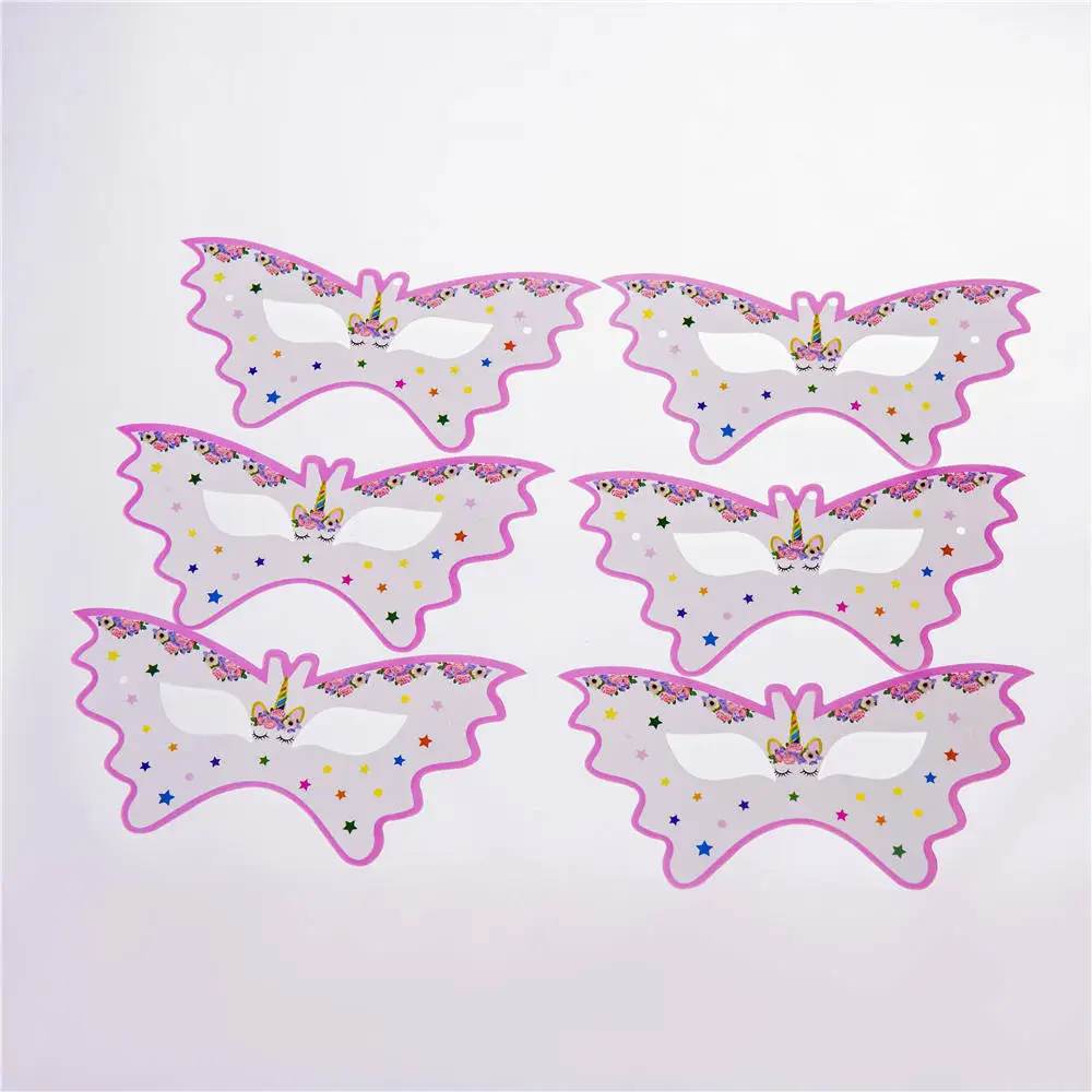 

Unicorn mask dress up pink birthday party theme party cartoon animal masquerade star mask