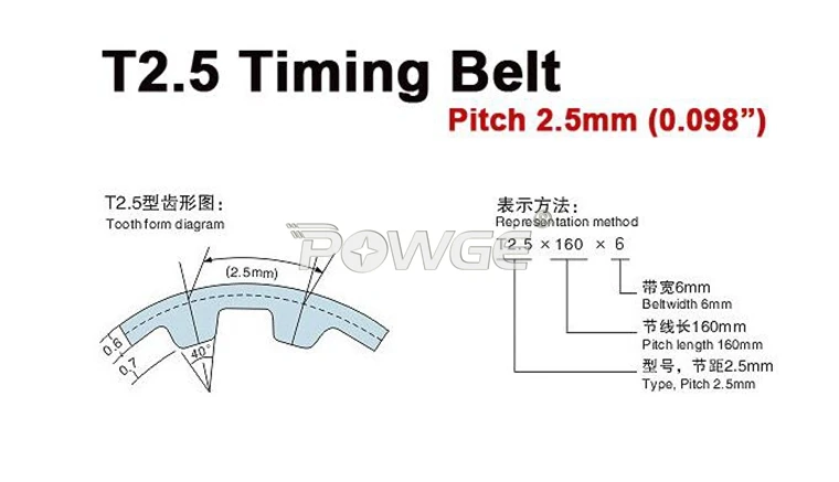 PU T2.5 with Steel Core Whit Color T2.5 Open Timing Belt Quality Replacement Parts 3mm-9mm Width WYanHua-Timing Belt Timing Belt Color : Length 10M, Size : 3mm Timing Belt T2.5 Belt