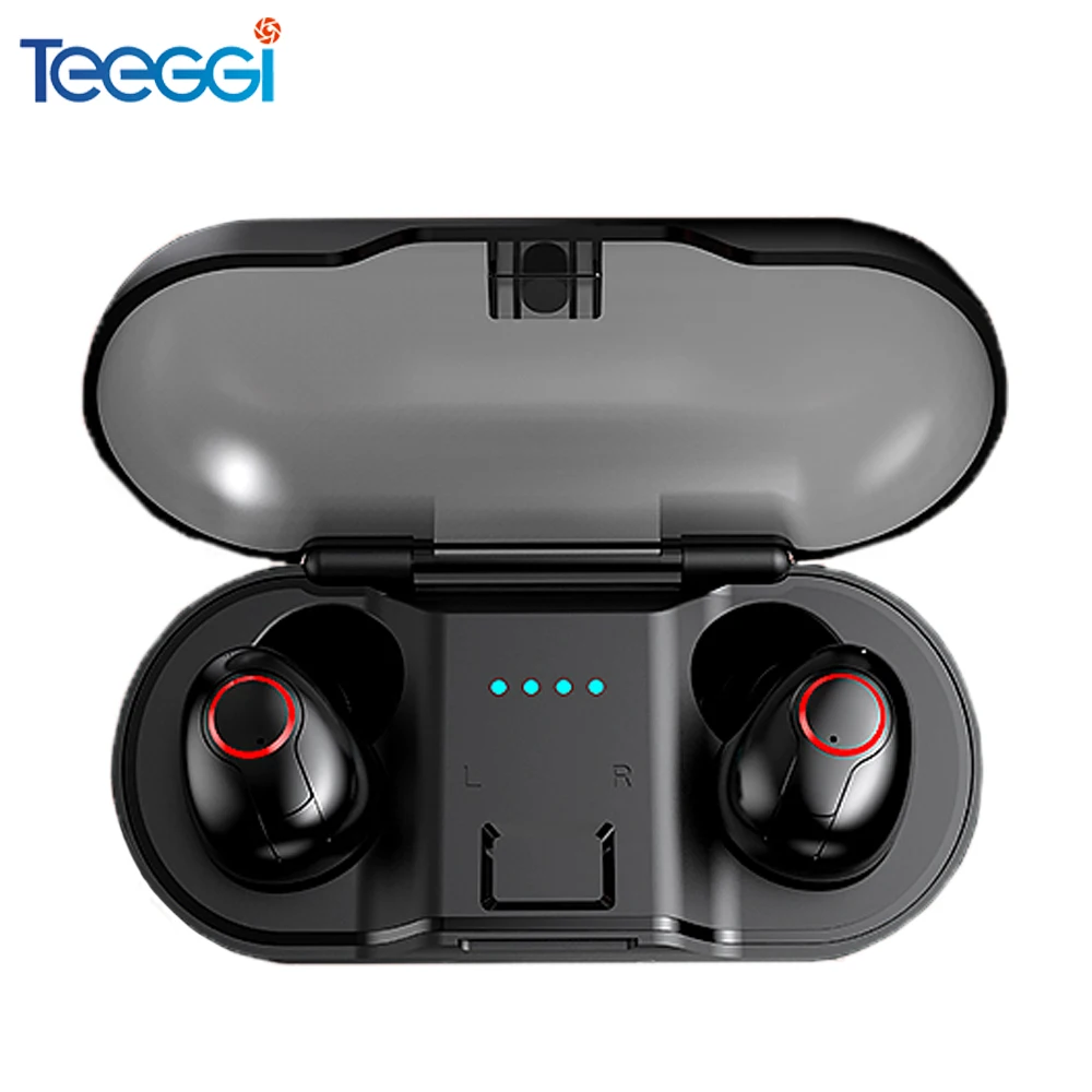 

Teeggi Bluetooth Earphones 5.0 True Wireless Bluetooth Earbuds Stereo Sports Gaming Headphones HiFi Headset with Microphone