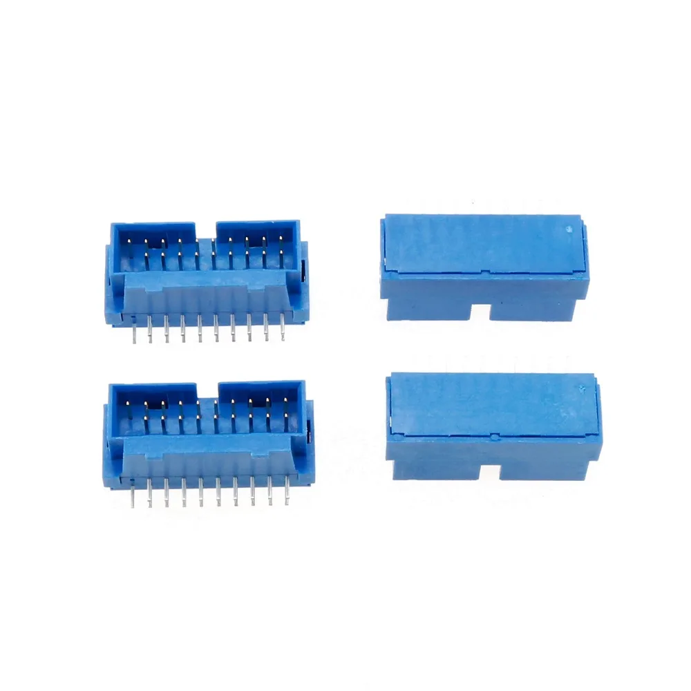 YuXi 1 шт. USB 3 0 19pin 20pin папа 90 градусов материнская плата разъем chassisplugged