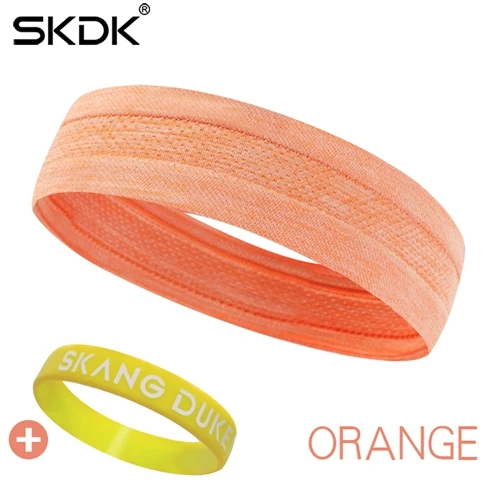 SKDK Повязка На Голову Sweatband эластичная Йога бег фитнес пот полоса головная повязка лента для волос голова предотвращает пот полоса Спортивное оборудование - Цвет: Orange