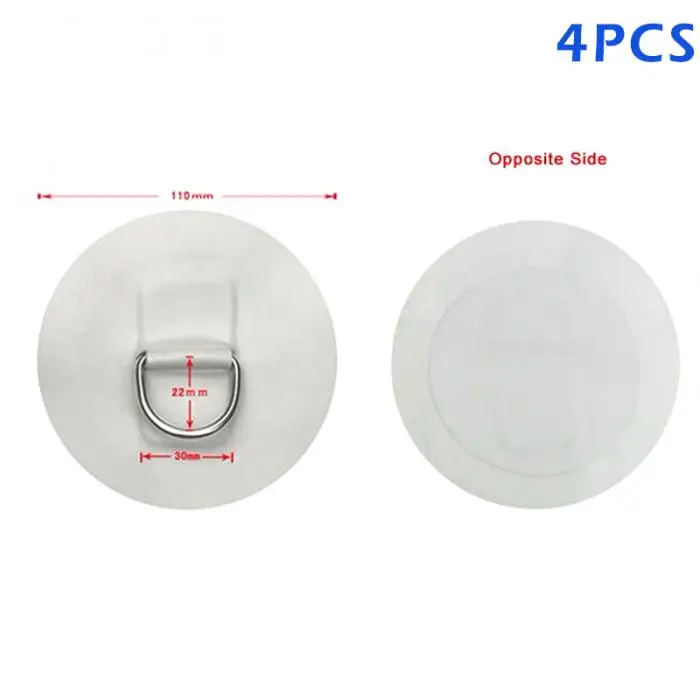 4 шт из нержавеющей стали D-Ring Pad/патч для надувная лодка из ПВХ плот Dinghy каяк BB55