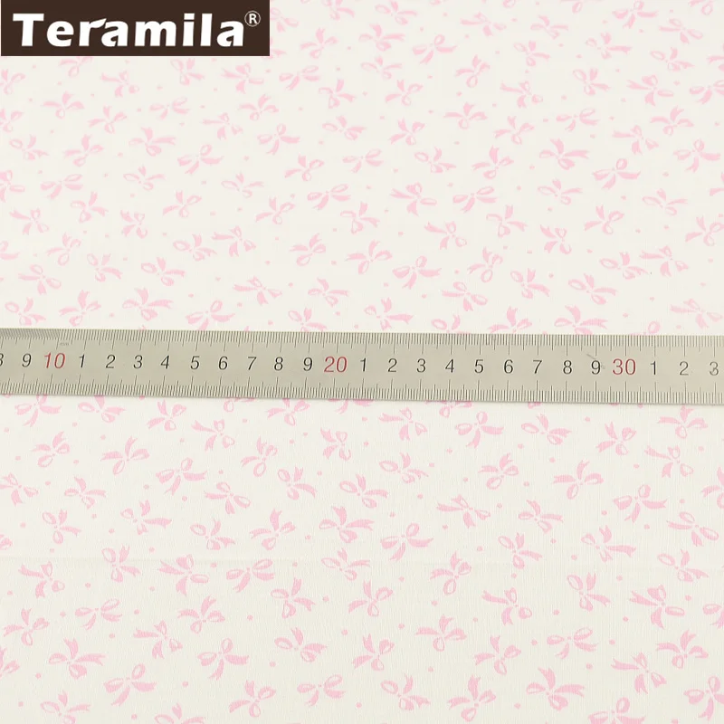 Teramila 100% хлопок ткань розовый бант дизайн стеллаж Скрапбукинг DIY для начинающих